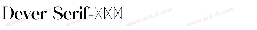 Dever Serif字体转换